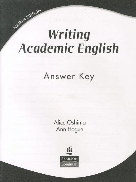 Writing Academic English Third Edition Answer Key Reader