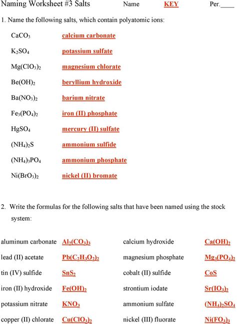 Writing And Naming Polyatomic Compounds Answers Kindle Editon