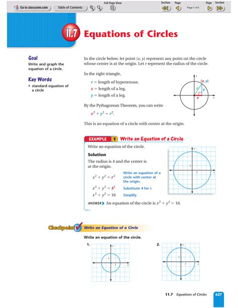 Writing Equations Of Circles The Answers Doc