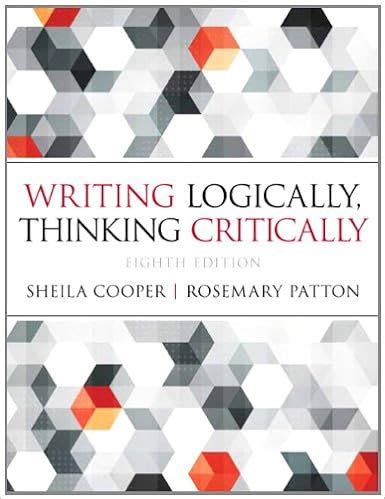 Writing Logically Thinking Critically (8th Ebook Reader