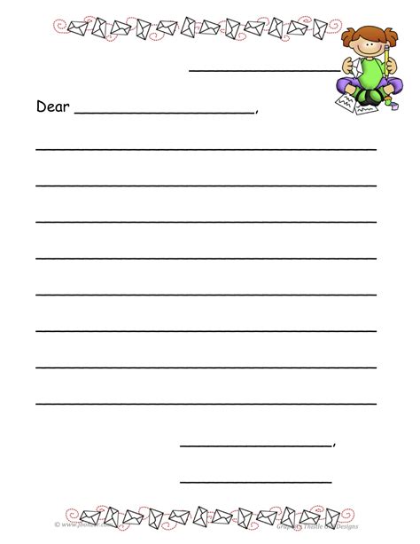 Writing Template For Kids