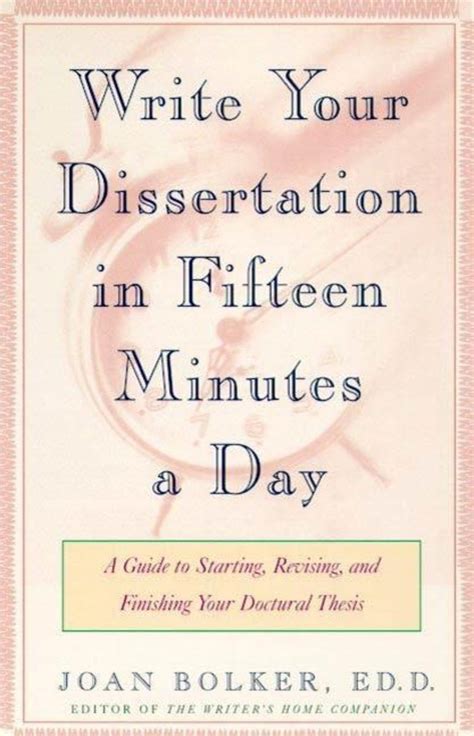 Writing Your Dissertation Fifteen Minutes Kindle Editon