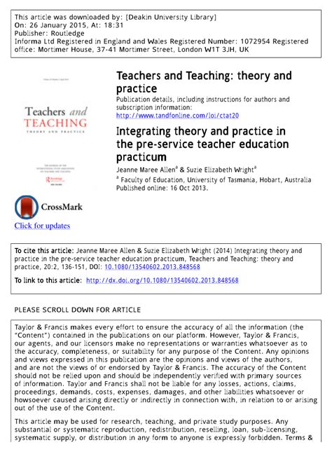 Writing as a Learning Tool Integrating Theory and Practice PDF
