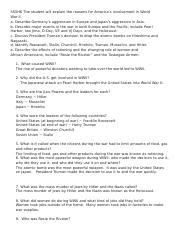 Wwii Study Guide Answers Reader