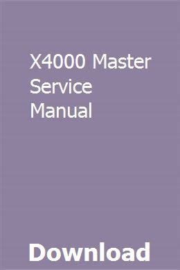 X40000 TCM MASTER SERVICE MANUAL Ebook PDF