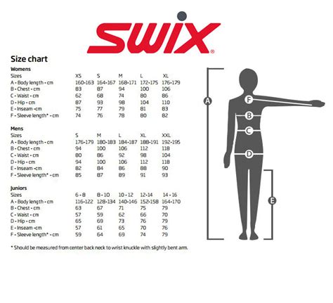 Xc Ski Size Chart