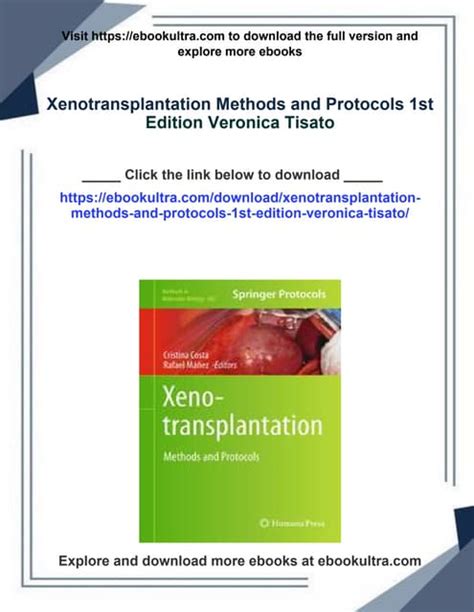 Xenotransplantation 1st Edition Epub