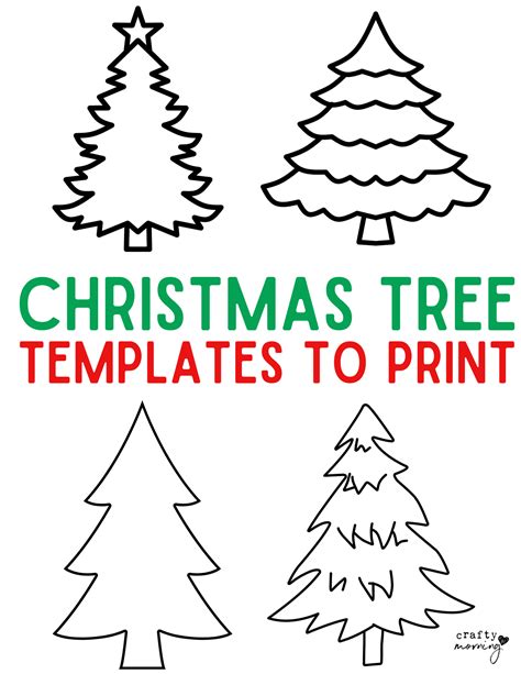 Xmas Tree Templates Printable
