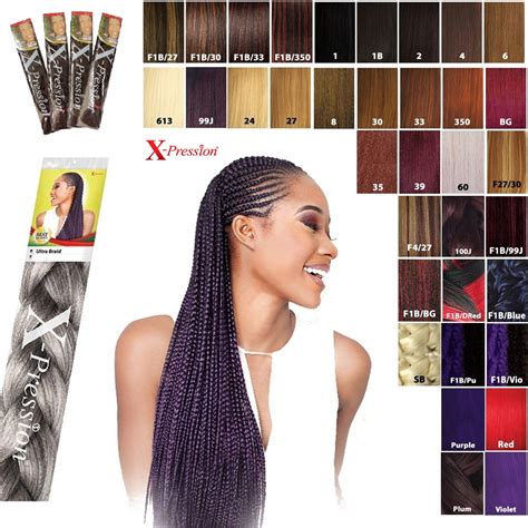 Xpression Braiding Hair Colors: 50 Shades of Slay