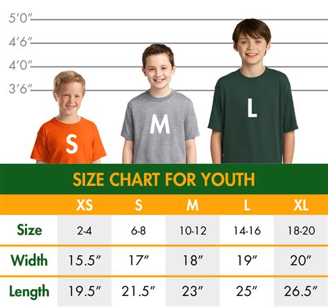 Xs Youth Size Chart