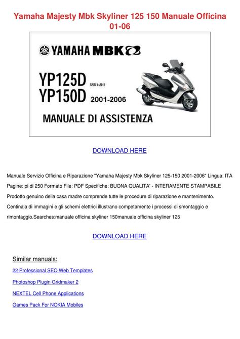 YAMAHA MAJESTY 125 SERVICE MANUAL Ebook Doc