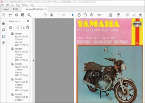 YAMAHA XS 250 SERVICE MANUAL Ebook Epub