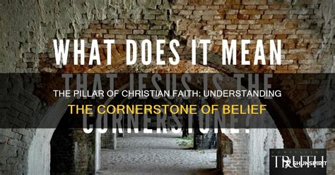 Yahshua: The Cornerstone of Christian Faith