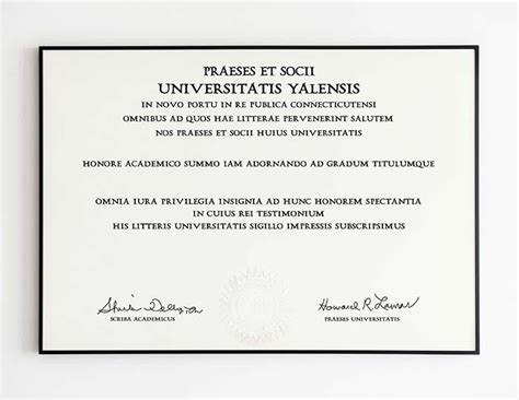 Yale University Diploma: A Symbol of Academic Excellence and Global Prestige