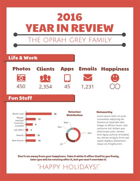 Year In Review Business Template