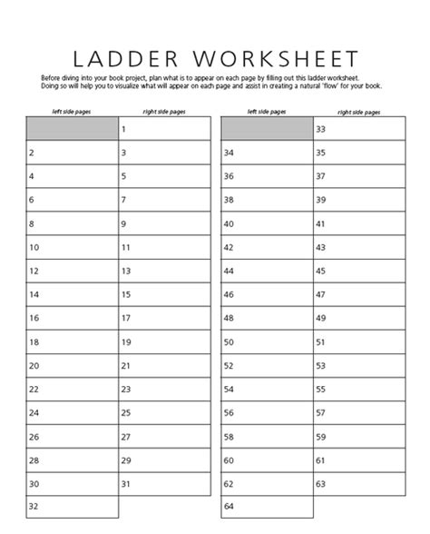 Yearbook Ladder Template