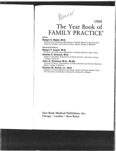 Yearbook of Family Practice Kindle Editon