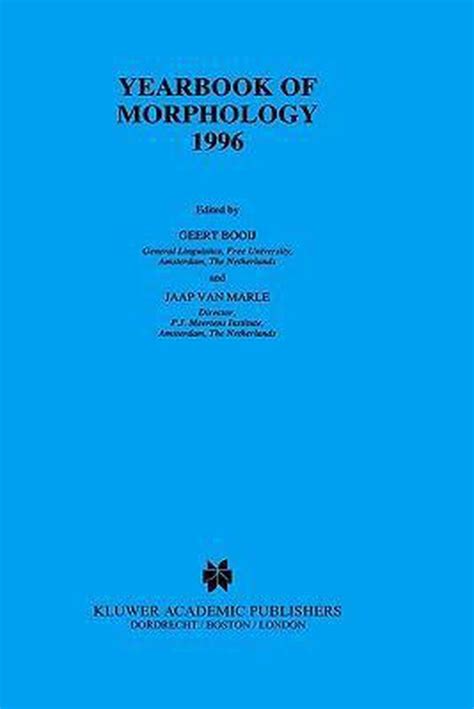 Yearbook of Morphology, 1996 PDF