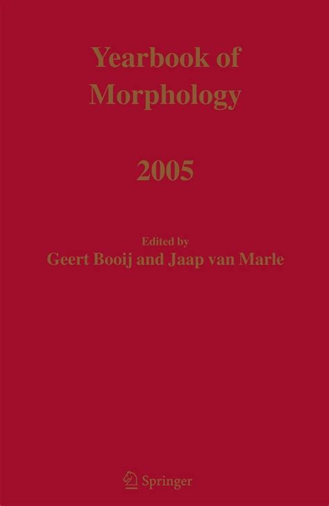 Yearbook of Morphology 2005 1st Edition PDF