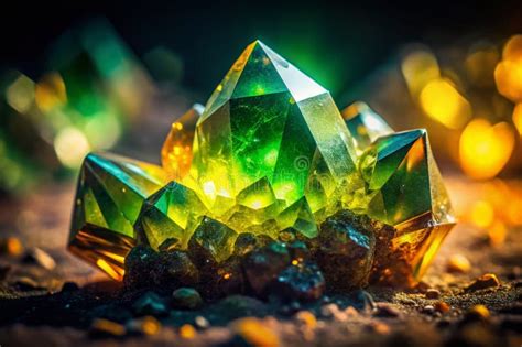 Yellowish-Green Crystals: Nature's Enchanting Treasures