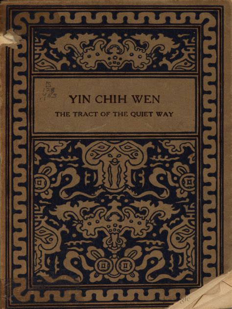 Yin chih wen microform the tract of the quiet way with extracts from the Chinese commentary PDF