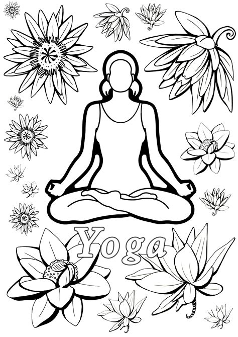 Yoga Coloring Book for Adults Healthy Life Style Flower with Yoga poses for Relaxation and Mindfulness PDF