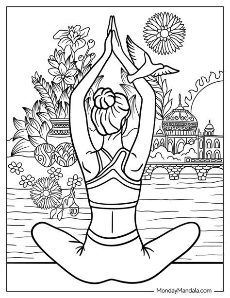 Yoga Coloring Sheet