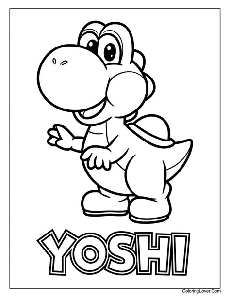 Yoshi Coloring Pages Printable