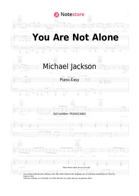 You Are Not Alone Easy Piano Edition Recorded by Michael Jackson