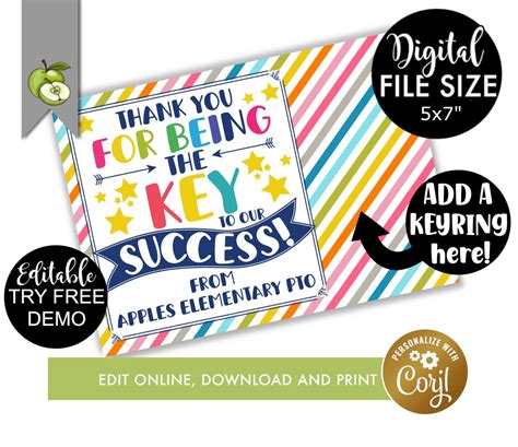 You Are The Key To Our Success Free Printable