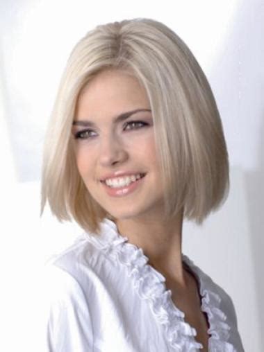 Young Fashion Platinum Blonde Mid-Length Cut Straight Lace Front Wigs