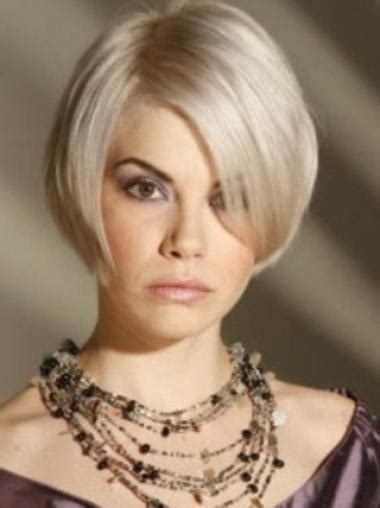 Young Fashion Platinum Blonde Short Straight Capless Synthetic Wigs