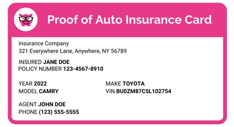 Your insurance card is not proof of financial responsibility.