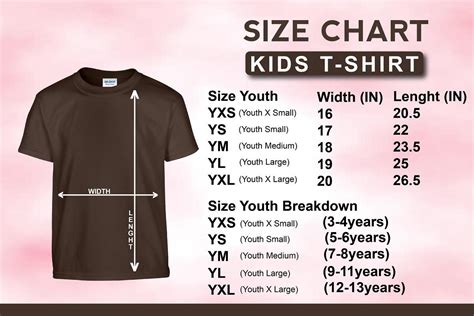 Youth L Size Chart