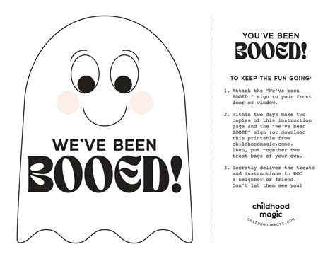 Youve Been Booed Sign Printable