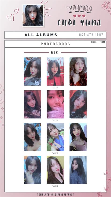 Yuju In Bloom Photocard Template