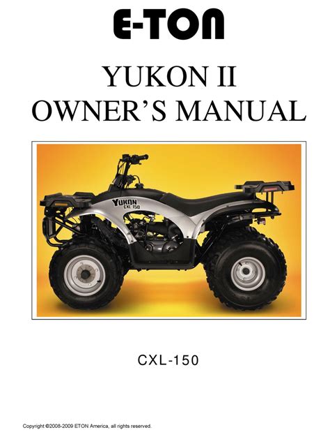 Yukon Cxl 150 Manual Ebook Doc
