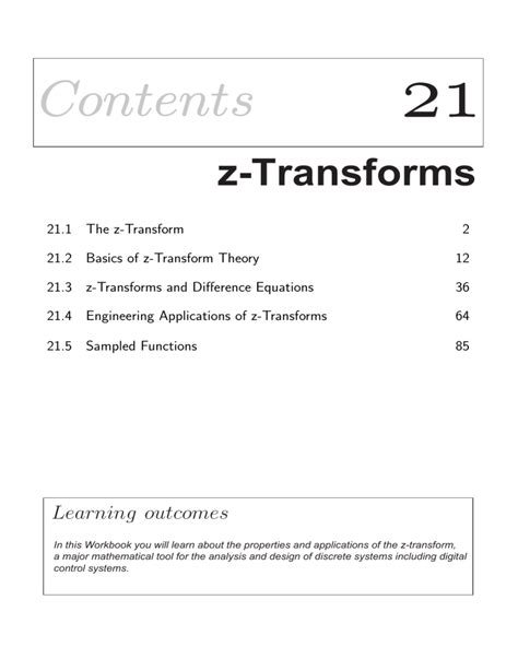 Z Transform Theory and Applications Kindle Editon