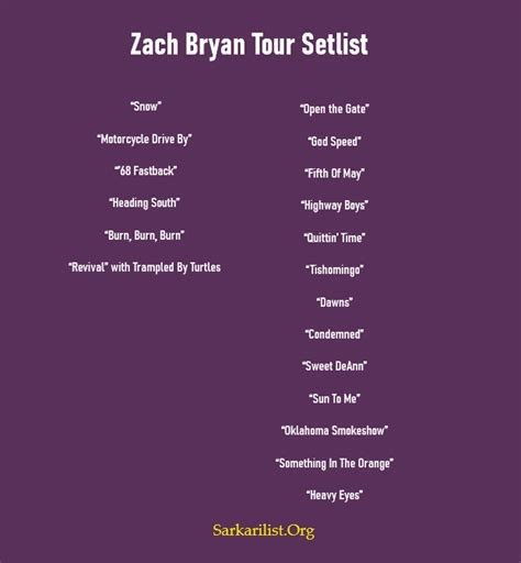 Zach Bryan Setlist 2024: An Extensive Guide for Fans