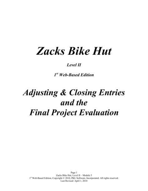 Zacks Bike Hut Answers Reader