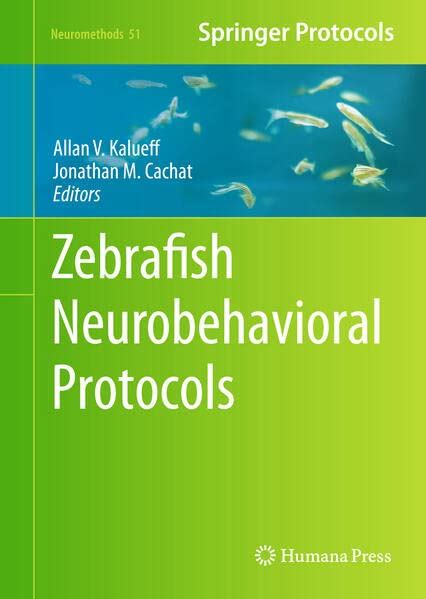 Zebrafish Neurobehavioral Protocols Epub