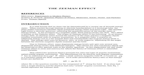 Zeeman Effect: A Comprehensive Guide