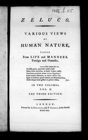 Zeluco Various Views of Human Nature Taken From Life and Manners Foreign and Domestic V 2 PDF