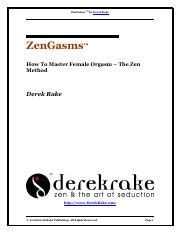 ZenGasms Derek Rake pdf Doc