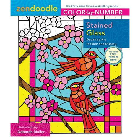 Zendoodle Color-by-Number Stained Glass Dazzling Art to Color and Display Epub