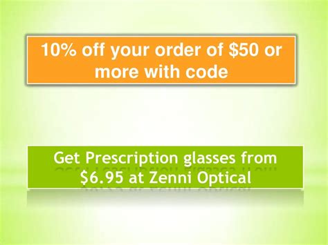 Zenni Optical Coupon Code: Get 50% Off Your Next Purchase!