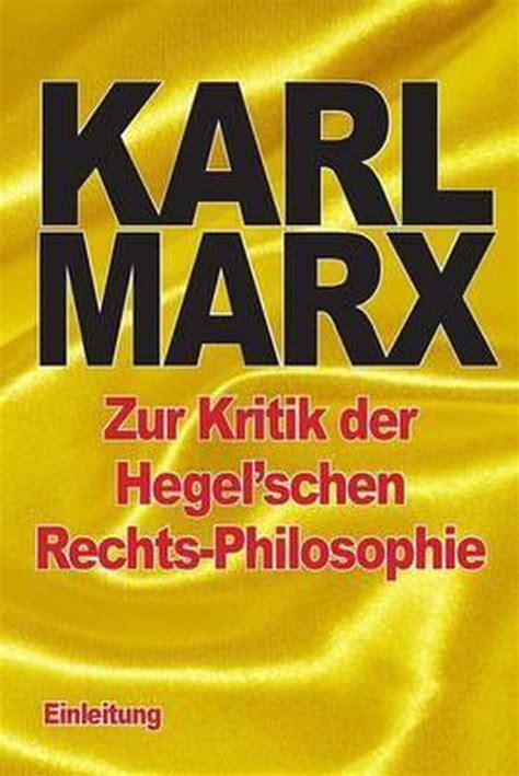 Zur Kritik der Hegel schen Rechts-Philosophie Einleitung German Edition Epub