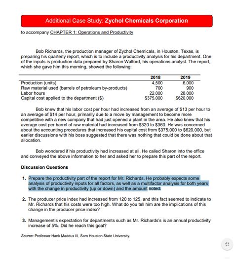 Zychol Chemicals Case Study Answers Kindle Editon