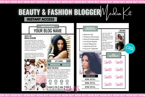 a beauty bloggers media kit Kindle Editon