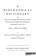 a biographical dictionary of actors volume 10 mintosh to nash actresses musicians dancers managers and Reader